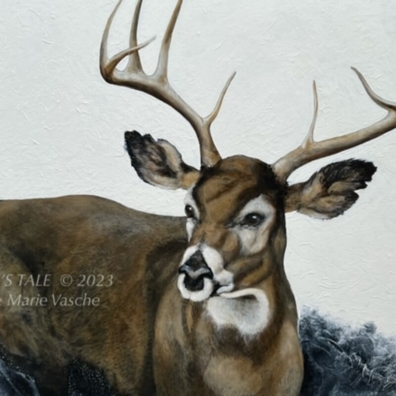 Bucks Tale By Janelle Marie

Size: 48 X 60

A native of the Southwest, I found a home in the Sierras nearly 20 years ago. I am a freelance artist 31 years now painting a broad spectrum of subjects from landscape portraiture (both human and animal), sports, abstract, to outdoor paintings on plywood. A good portion of my abstract work can be seen in west coast businesses and homes as well as on the Big Island of Hawaii and throughout the United States. I often work with Interior designers and collectors to create custom concepts and very much enjoy the one on one exclusivity of private commissions. I produce originals only and specialize in creating one of a kind paintings for mountain and desert homes as well as commercial environments. Currently available in the Tahoe area is a wide variety of Horse paintings, Bears, Buffalo, Cattle and Cowgirls. For contemporary tastes, my abstracts have become quite popular... inspired by nature, organic in design.

For information on new releases and showroom viewing, private commissions, consultations, or to see my portfolio, please call my personal representative, designer AnnDee Zeilinger at her stores in Truckee California (530)536-5046.