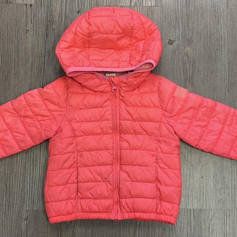 Gap Puffer Jacket, Coral, Size: 12-18M