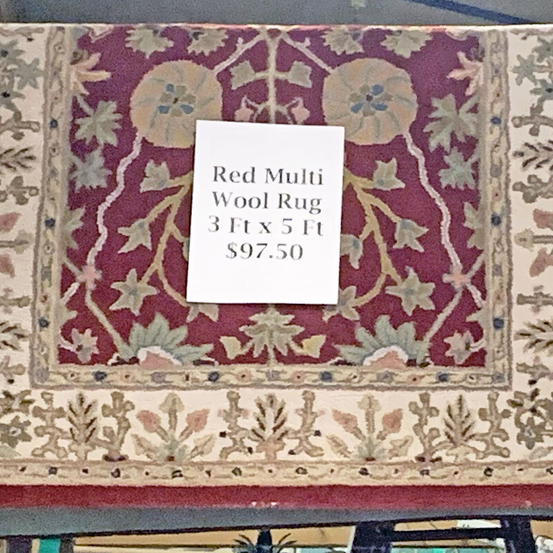 Wool Red Multi Rug
3 Ft x 5 Ft