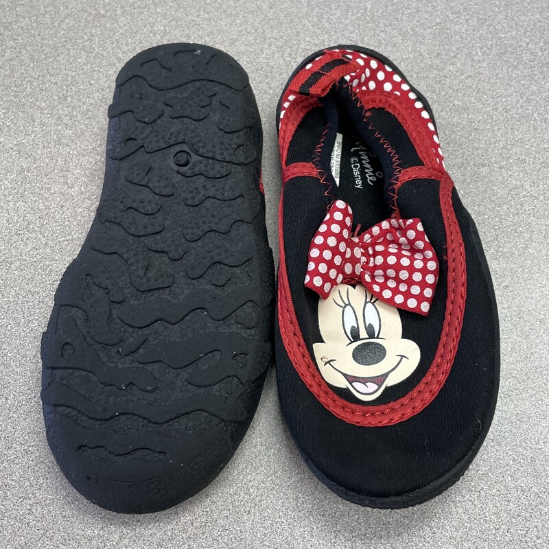 Minnie Water Shoes, Red/blk, Size: 7-8T