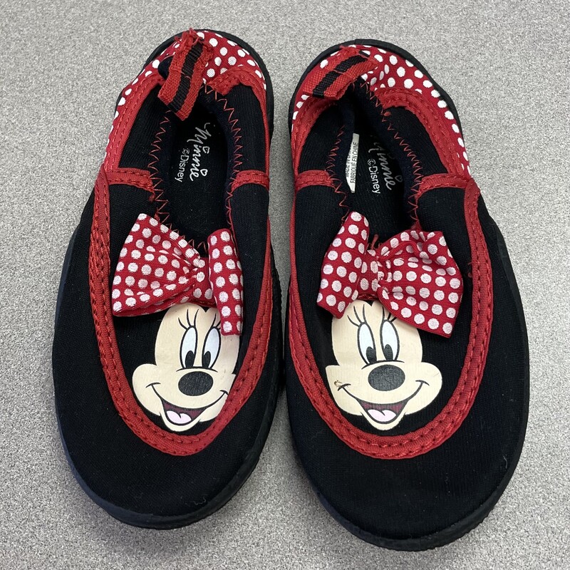 Minnie Water Shoes, Red/blk, Size: 7-8T