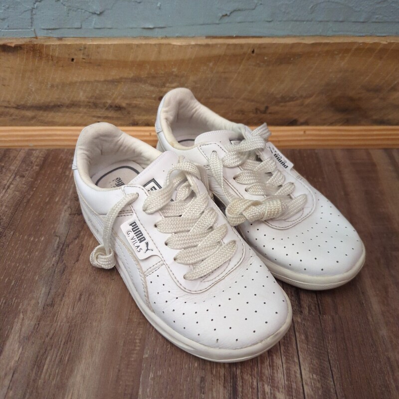 Puma White Tennis Shoes, White, Size: Shoes 1.5