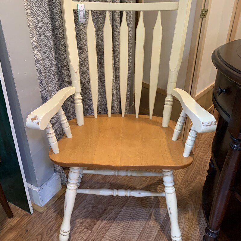 White Wood Arm Chair