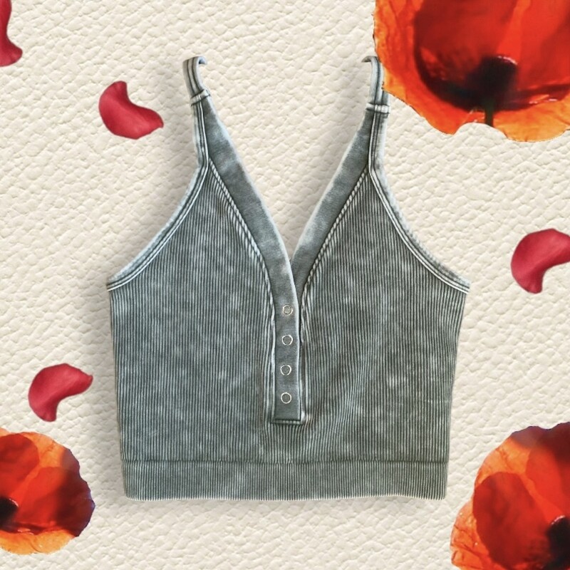 Green Button Bralette