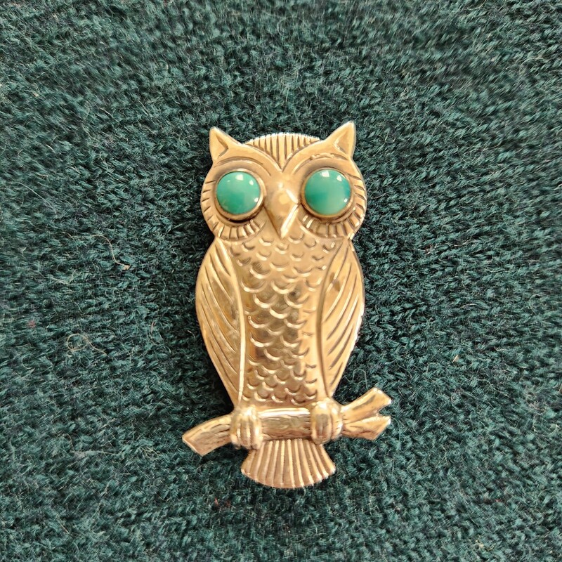TURQ OWL PIN