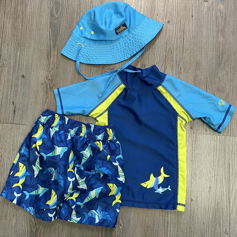 Uv Skins Bathing Suit Set, Blue, Size: 12-18M