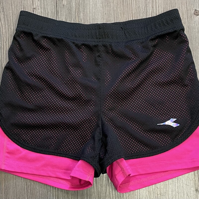 Diadora Active Shorts, Black/pi, Size: 10Y