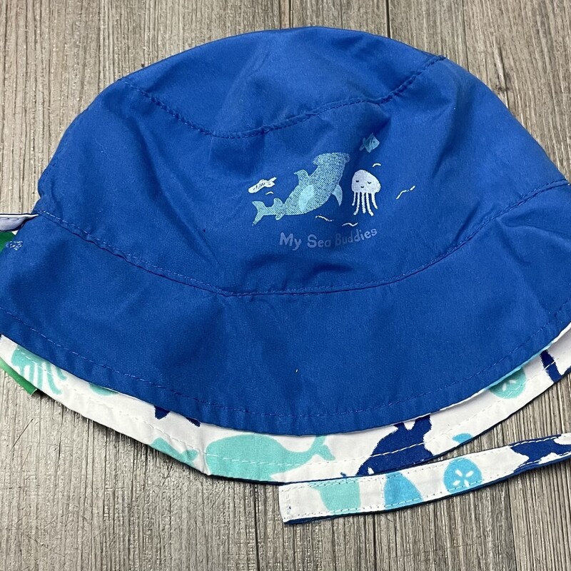 Reversible Bucket Hat, Blue, Size: 6M+