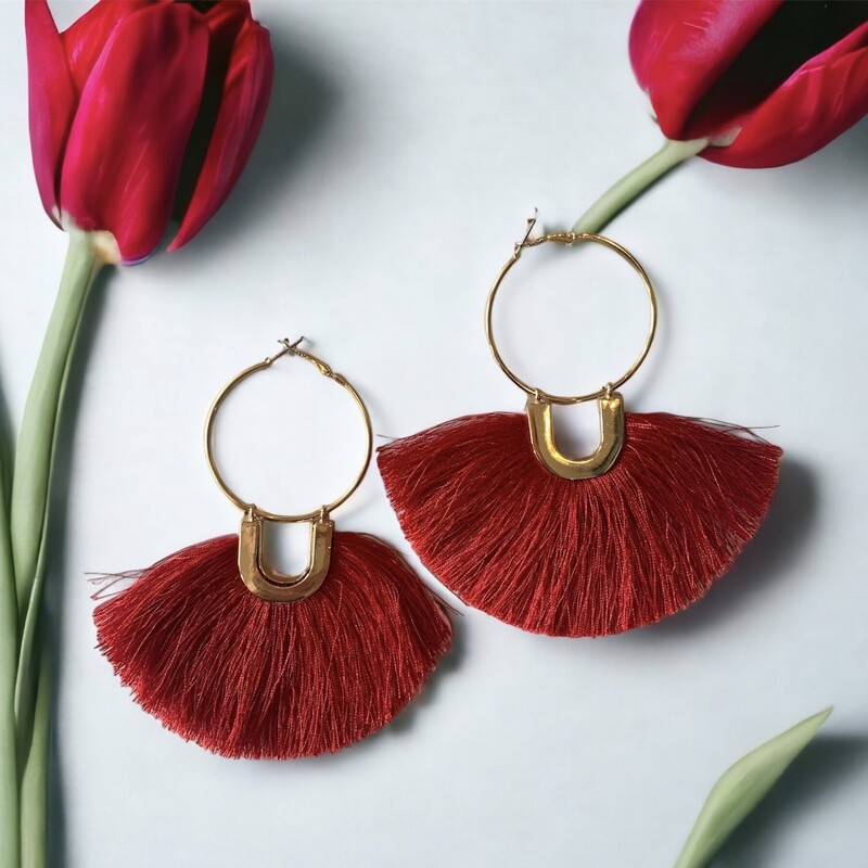 These beautiful earrings measure 4.5 inches long!