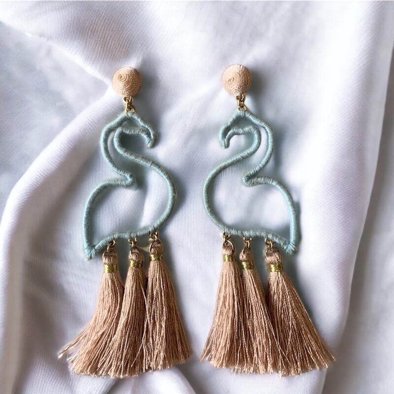 These beautiful earrings measure 4 inches long!