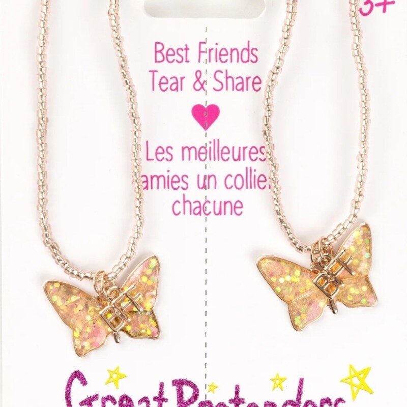 BFF Butterfly Necklace, Pink, Size: Jewellery