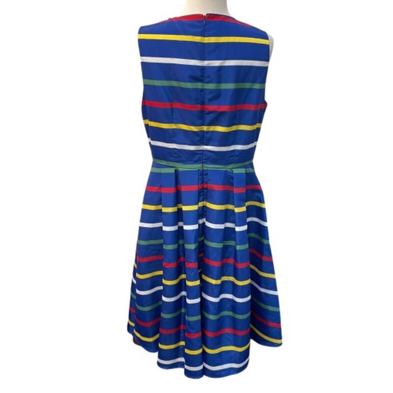 NEW Stripes HBC Sleeveless Dress
Blue and Multi
Size: 14
MSRP $99