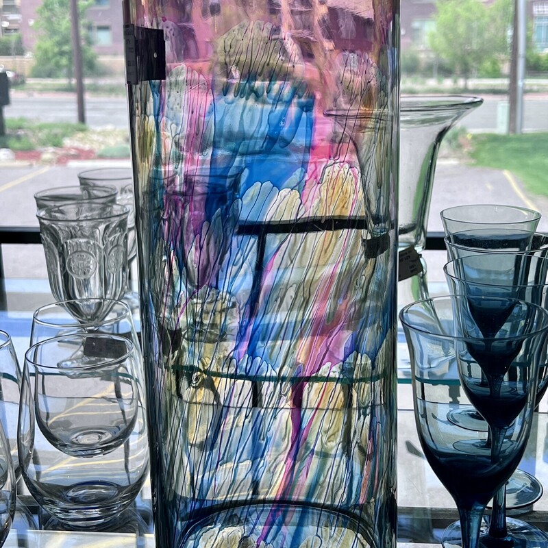 Vase Splash Paint Cylinde