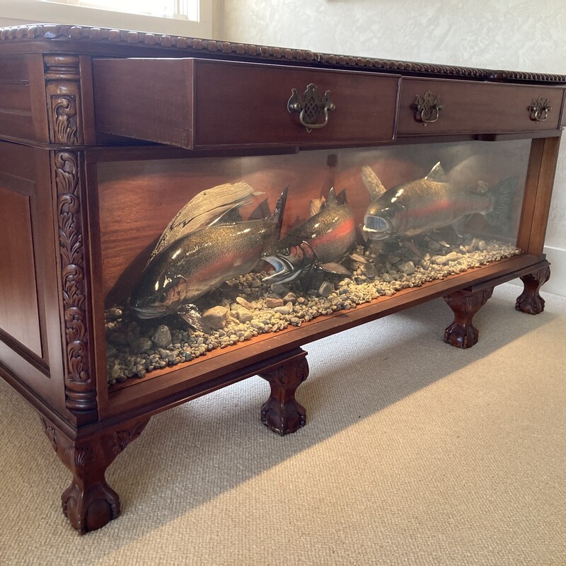 Executive Trout Desk, Rainbows, Size: 5'6\"/36\"