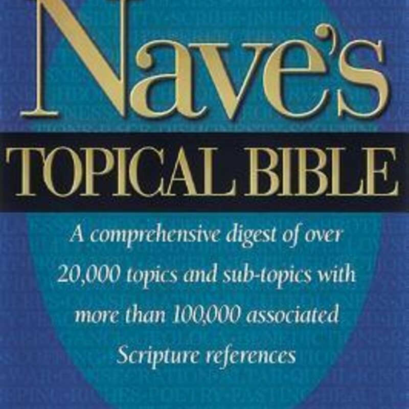 Hardcover - Great
Nave's Topical Bible

Anonymous
,
Orville J. Nave

Nave's Topical Bible,  the best known of all topical bibles, has been a valuable Bible-study reference and a best-seller for more than 75 years. It is a comprehensive digest of over 20,000 topics and subtopics with more than 100,000 associated Scripture references. The most significant references for each topic actually include the full text of the verse cited--saving the need to separately look up each verse.

Because Nave's groups verses by idea (or topic), it offers a better overview of relevant Scriptures than a concordance, which only lists or indexes verses according to specific words. This edition also includes the helpful Scripture index (left out of some other editions), which makes it possible for the reader studying a particular biblical text to locate every topic and grouping of Scripture in Nave's whenever a particular verse is included. That way, it is possible for the reader to study either all the verses related to a particular topic or all the topics related to a particular verse--it works both ways.

For the pastor or teacher interested in saving hours of time but not willing to give their second best, and for anyone wanting to be challenged by what God has to say about a given subject, Nave's Topical Bible is the passport that will allow immediate and successful entry to the many points of interest.