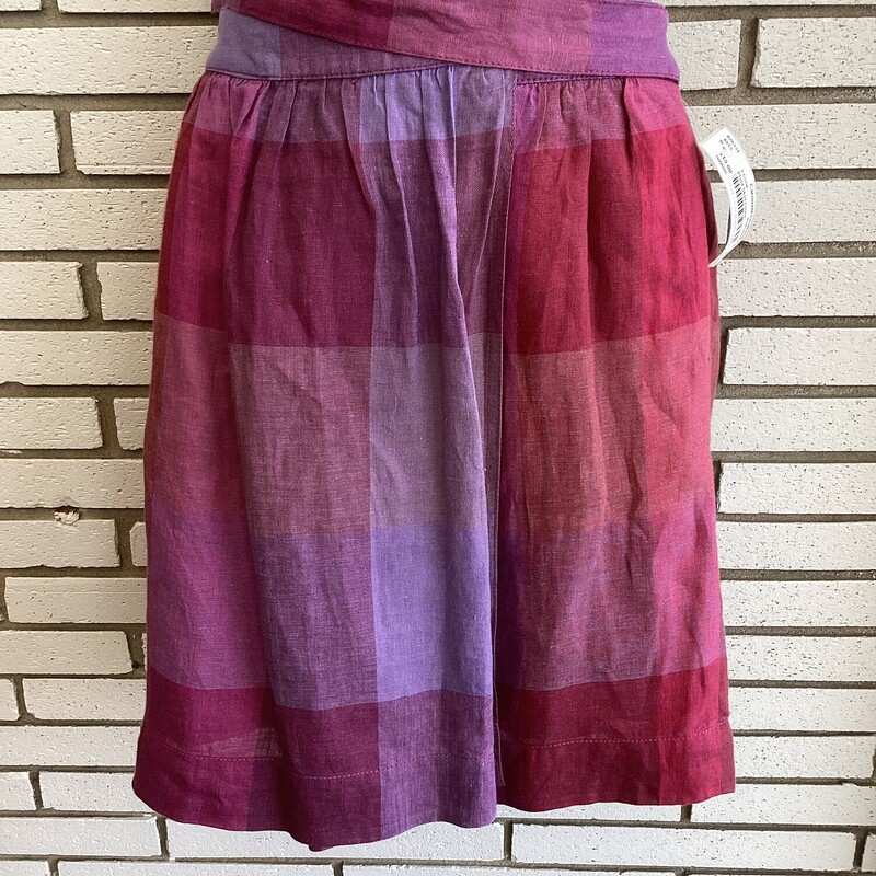 Plaid Skirt Linen