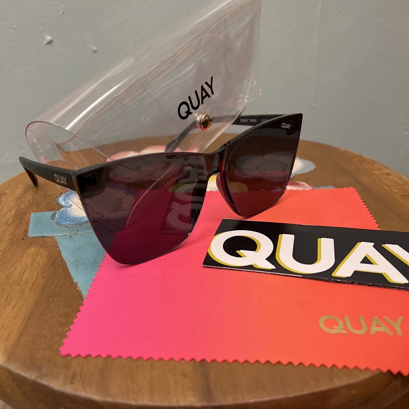 Quay Sunglasses Rimless, Black, Size: Adult O/S
w/case