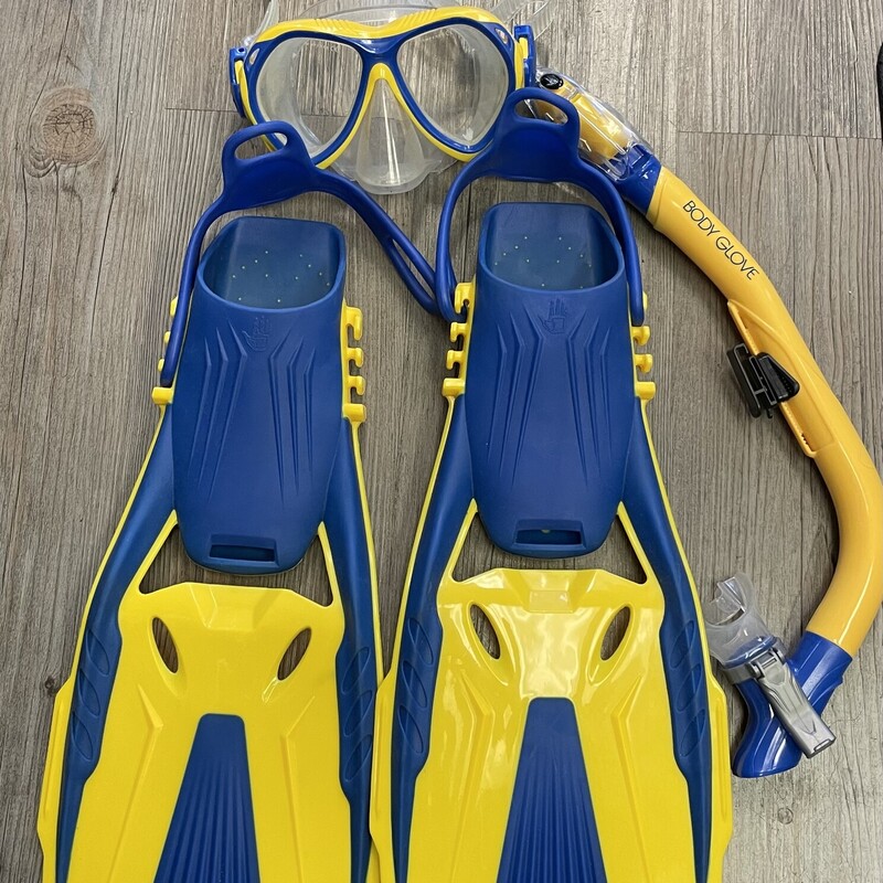 Body Glove Snorkle Set, Blue, Size: 1-4Y Shoe Size