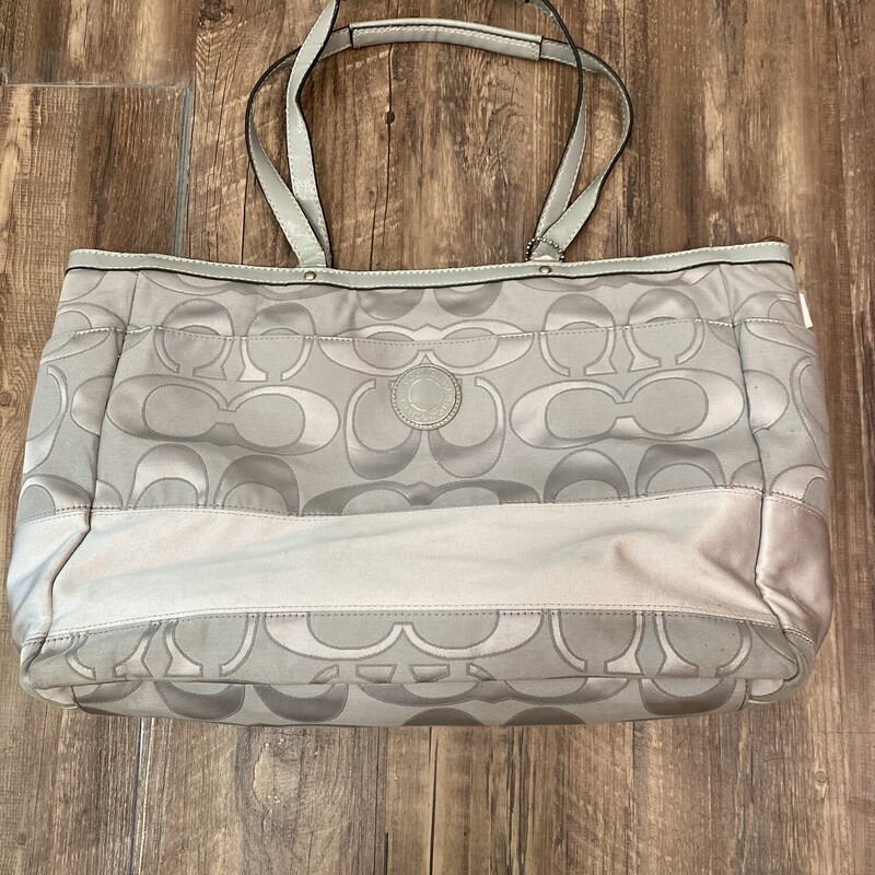 Coach Silver Bag W/ Spray, Gray, Size: Accessorie