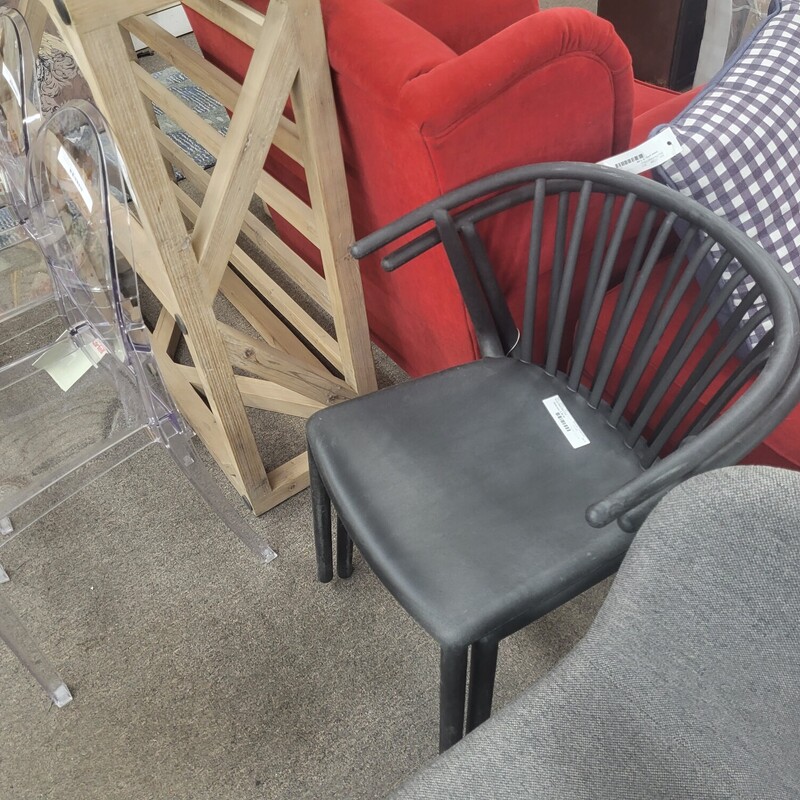 Woody Black Patio Chair