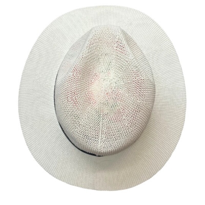 NEW  Vince Camuto Fidora Hat<br />
Loose Knit White<br />
With Silver and Faux Reptile Print Band<br />
MSRP: $48