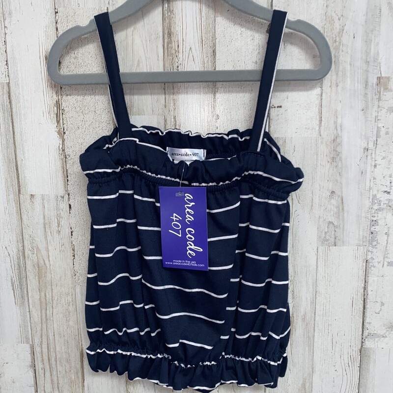 NEW 7/8 Navy Ruched Top