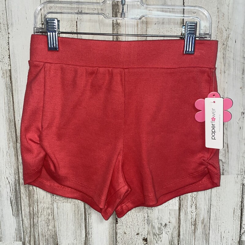 NEW 10 Red Ribbed Shorts, Red, Size: Girl 10 Up