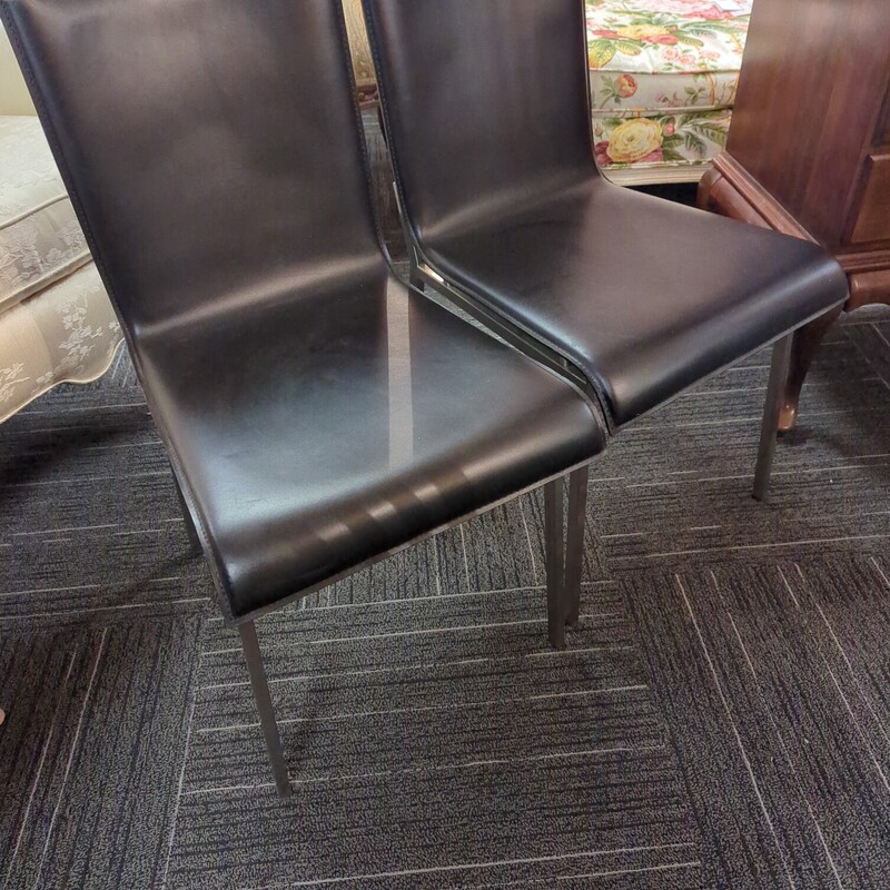 Pair of contemporary chairs. 16in wide.