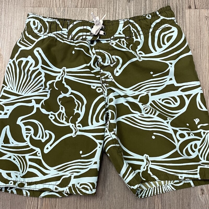H&M Swimming Shorts, Green, Size: 4-6Y