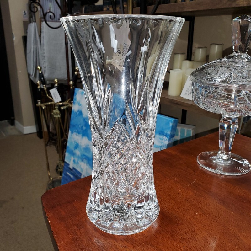 Lead Cut Crystal Vase