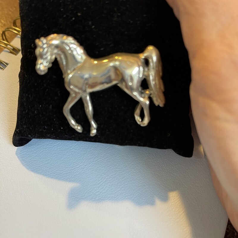 Sterling Horse Pin, None, Size: None