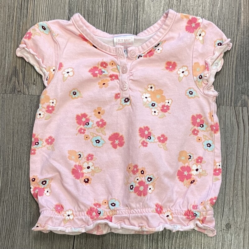 Old Navy Tee, Floral, Size: 12-18M