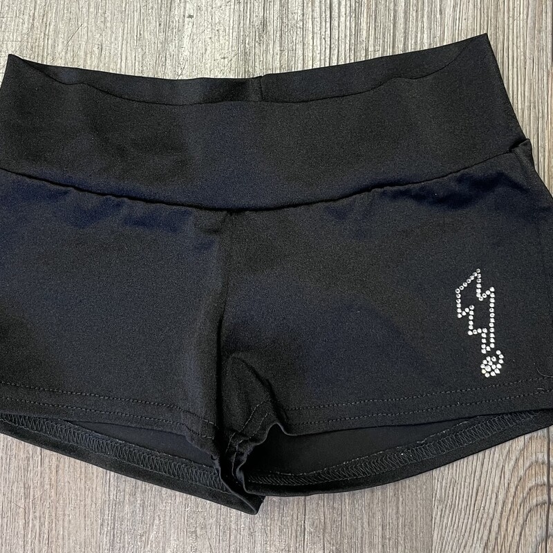 Gymnastic Shorts, Black, Size: 6Y Approximately