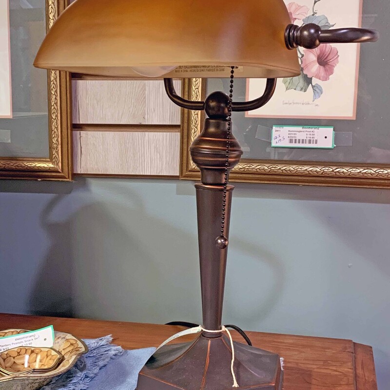 Bronze/Glass Desk Lamp
