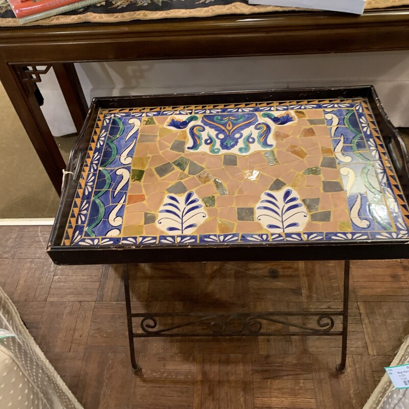 Mosaic Tile Tray Table