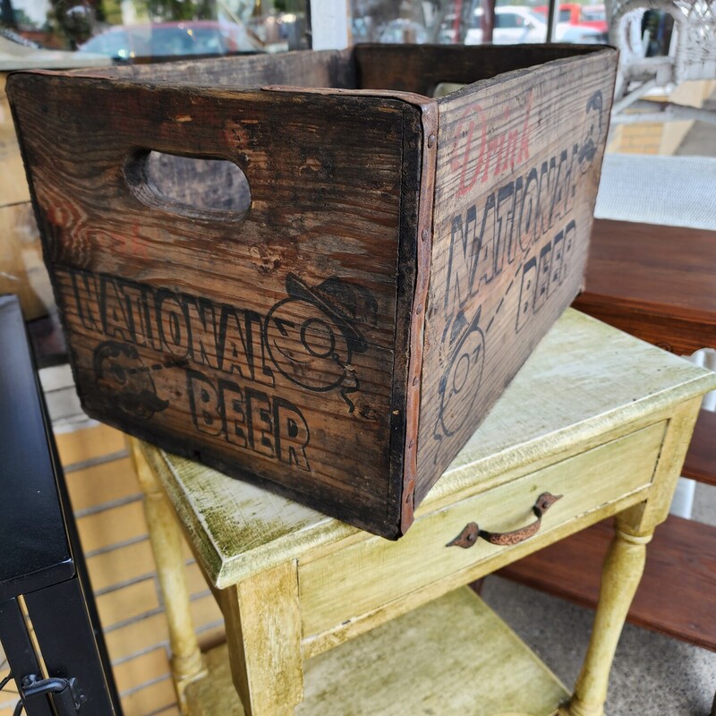 National Beer Crate, Wood, Size: 18x12x10