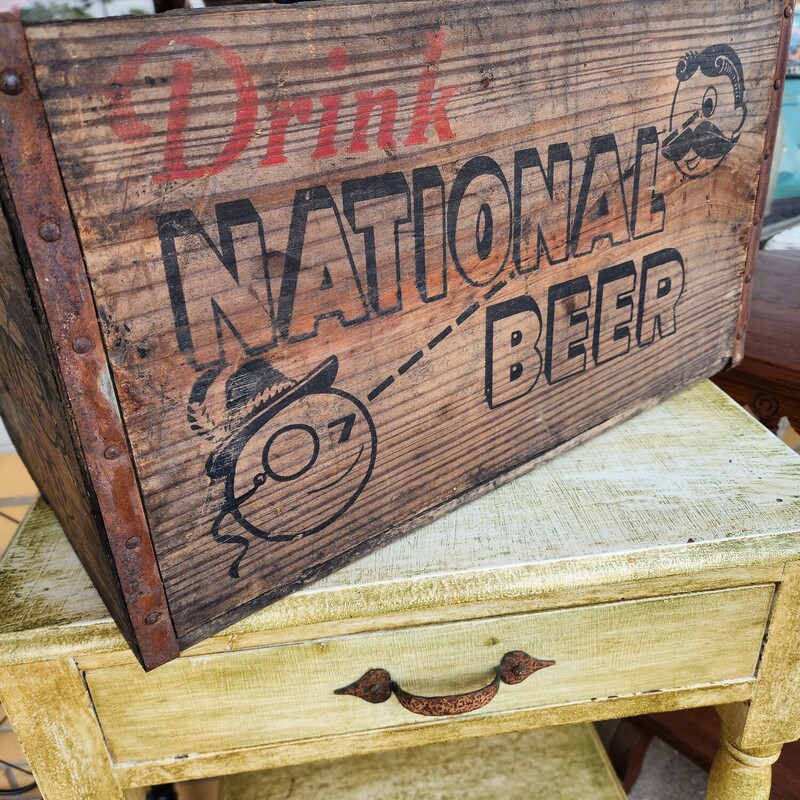 National Beer Crate, Wood, Size: 18x12x10