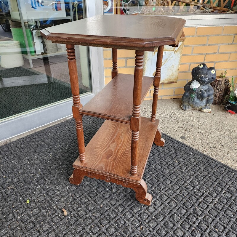 Vintage Table, Wood, Size: 3 Tier