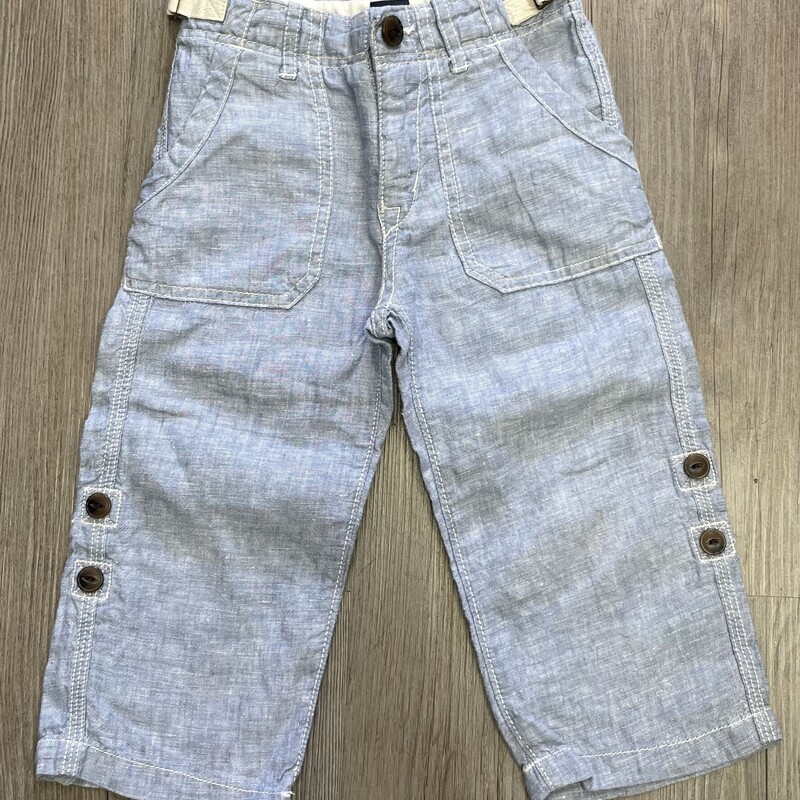 Gap Linen Pants, Blue, Size: 2Y