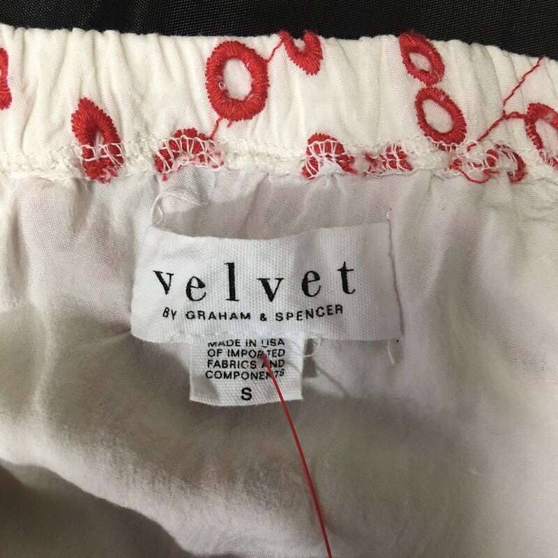 Velvet, White, Size: Medium