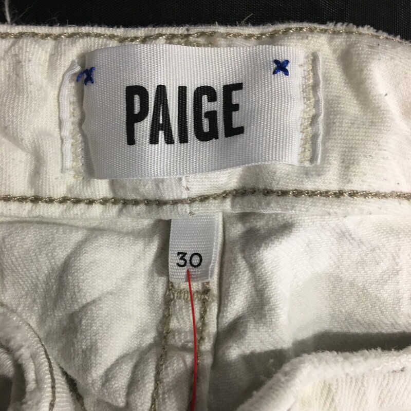 Paige, White, Size: 30