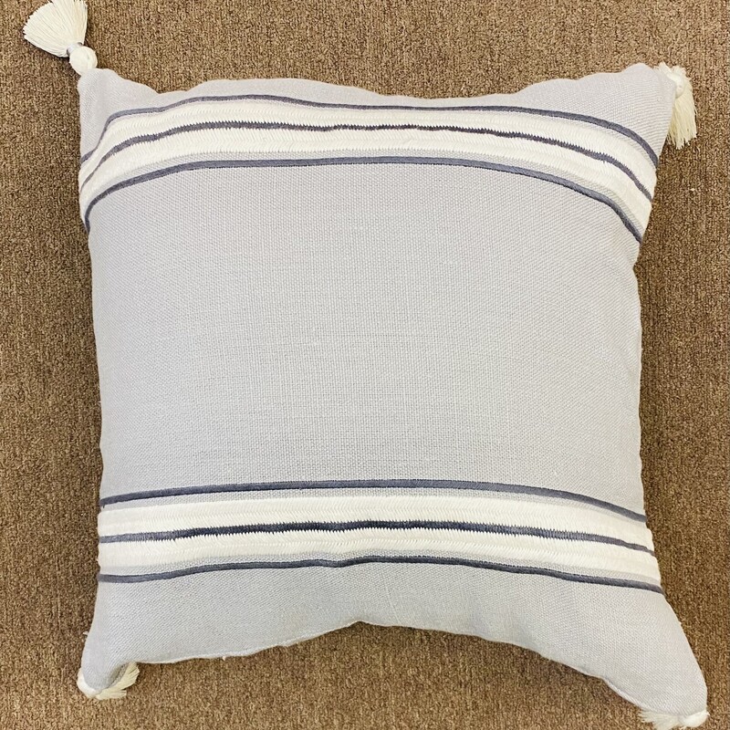 Serena & Lily Striped Tassel Pillow
Blue White Size: 21 x 21H
Retails: $118 for cover only
