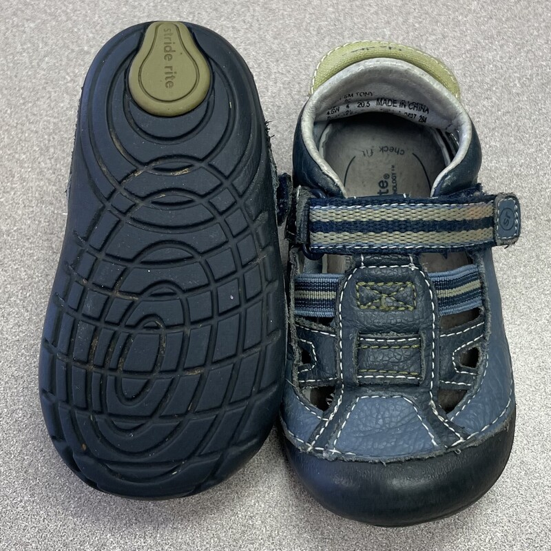 Striderite Sandals, Blue, Size: 4.5T