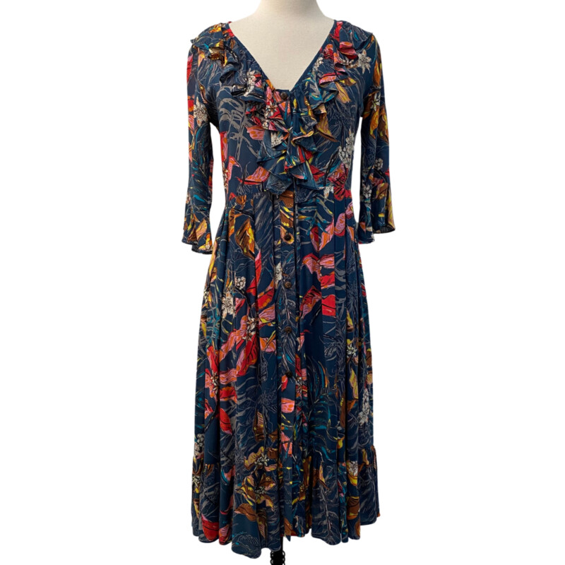 Tysa Floral Dress<br />
Navy with Multi Colors<br />
Size: 0