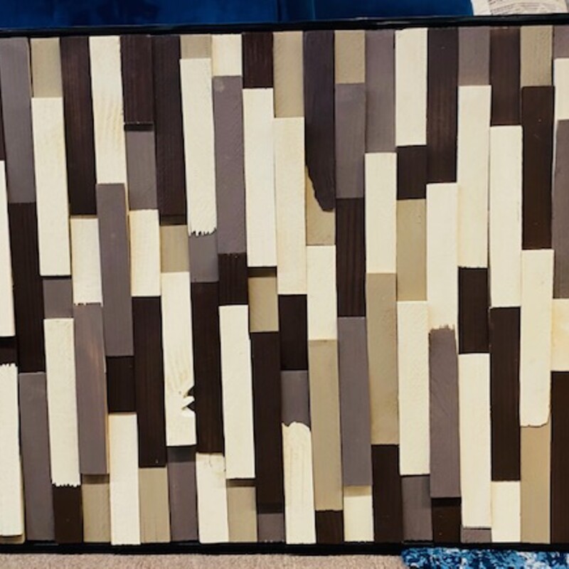 Wood Slat Modern Plaque