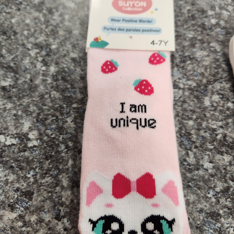 Kitty Socks Size 4-7 Y, Pink, Size: Socks