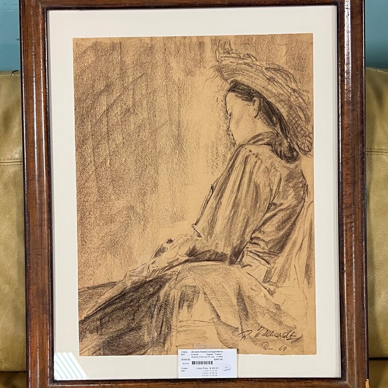 Original Charcoal Of Lady
Signed, Framed
24in(W) 30in(H)
