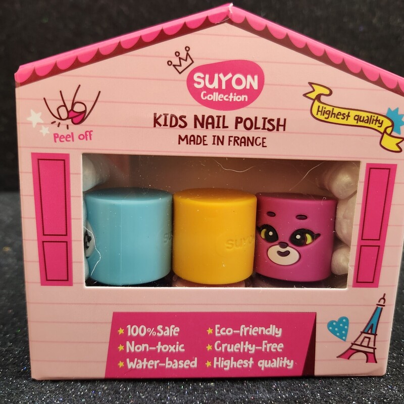 Nail Polish Gift Set Of 3, Peel Off, Size: Nails