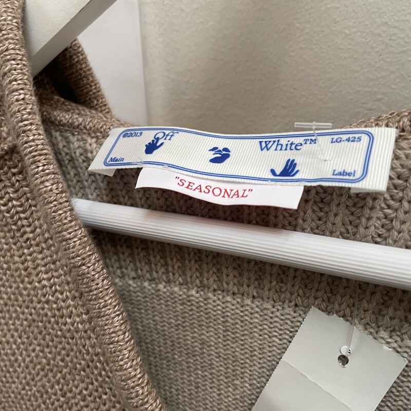 Off White Cropped Knit<br />
Color: Tan<br />
Size: 36<br />
New with tags $1,199.00
