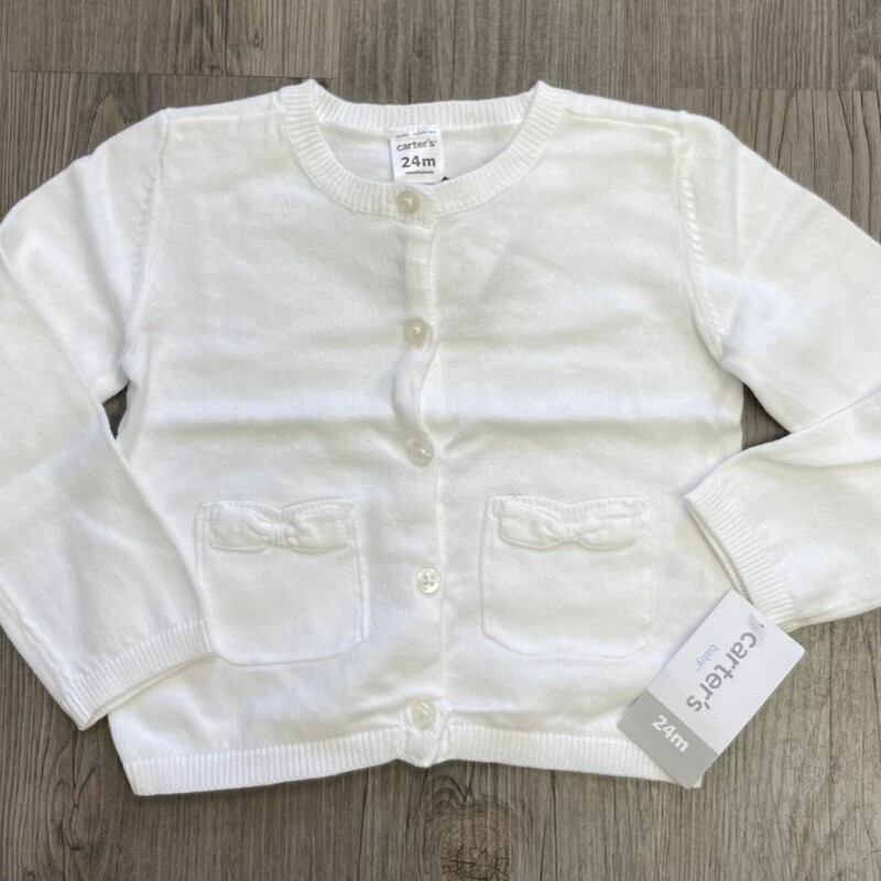 Carters Cardigan, White, Size: 24M
NEW